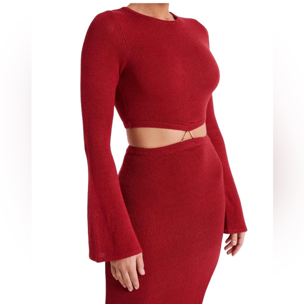 Meshki Red Cut-Out Maxi Dress - Picture 3 of 6